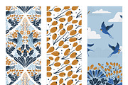 SWALLOW pattern collection, a Pattern Graphic by RenattaZare (Thumbnail 3 of 17)