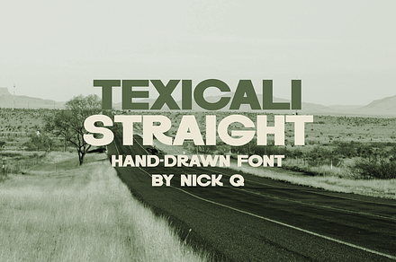 Texicali Straight Hand Drawn Font