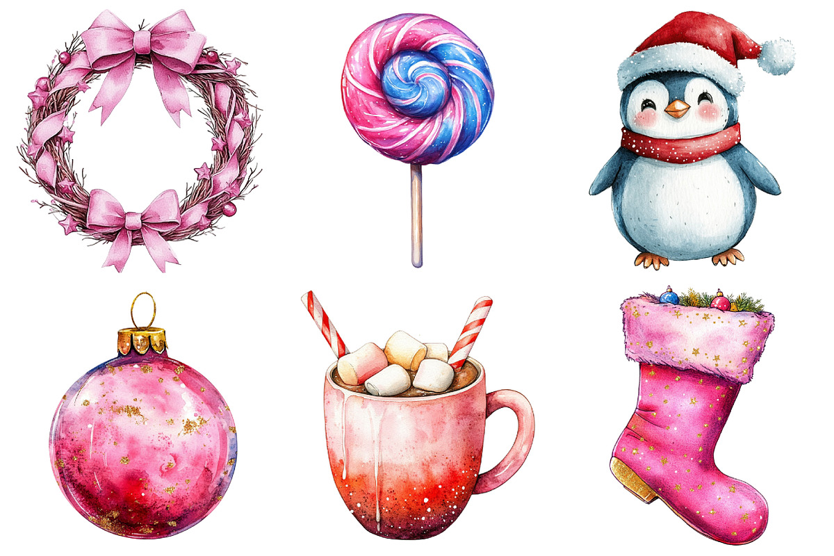 Glitter Cute Christmas Sublimation, an Illustration by Daily.Designs (Photo 3 of 4)