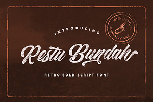 Restu Bundah - Retro Script Font