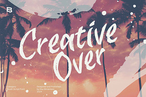 Creative Over: Brush Script Font