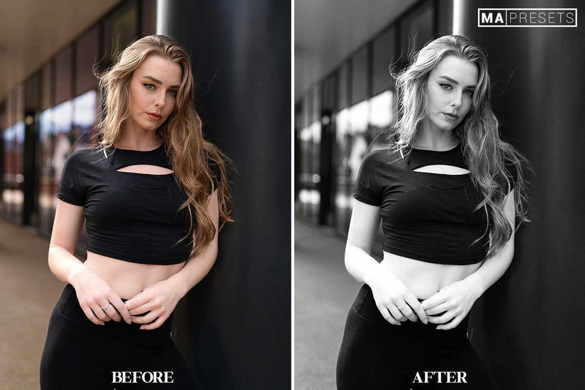 10 BLACK and WHITE Lightroom Presets, a Preset Add-On by MaPresets (Photo 5 of 14)