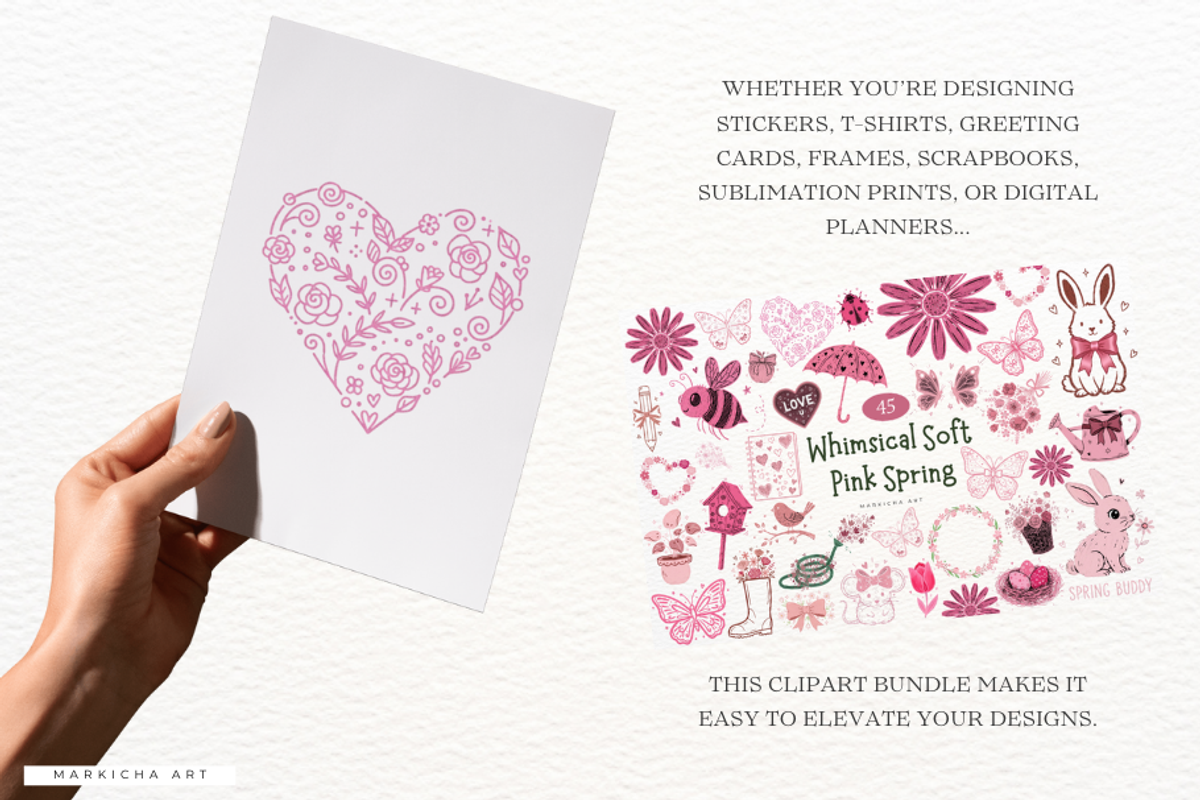 Whimsical Soft Pink Spring, an Illustration by Markicha Art (Photo 3 of 7)