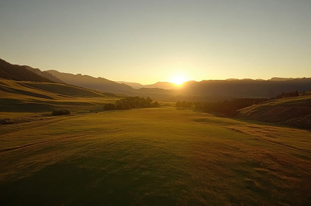 Sunset glow illuminating valley and, a Photo by Iftikhar Alam