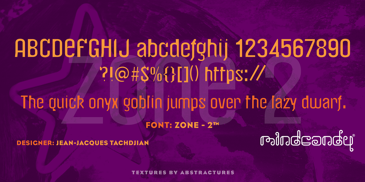 Zone™, a Sans Serif Font by MINDCANDY (Photo 2 of 3)