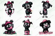 Whimsical Valentine Black Dog Bundle, an Illustration by Creative Art (Thumbnail 4 of 9)