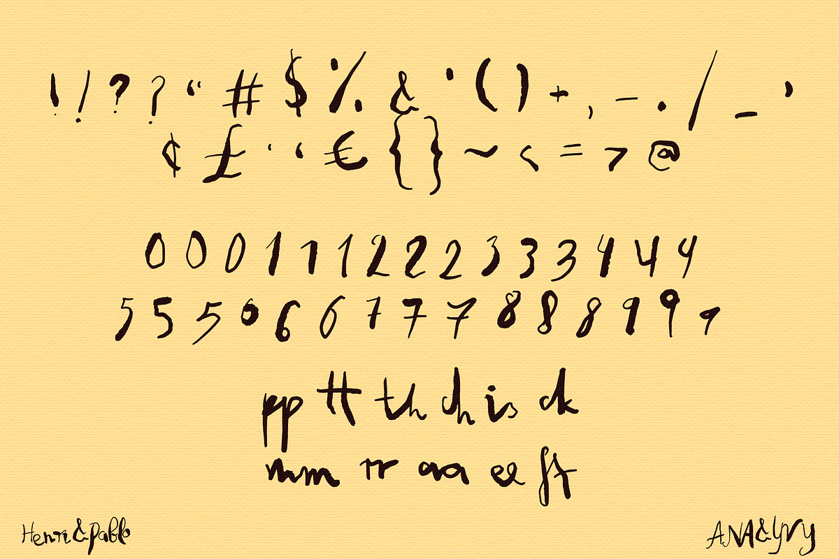 HENRI & PABLO paintbrush font, a Handwritten Font by ana & yvy (Photo 15 of 15)