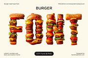 Burger Font, a Sans Serif Font by Handmadefont (Thumbnail 1 of 11)