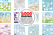 5000 in 1 - Black lines Mega Bundle, an Illustration by PrettyBundles (Thumbnail 13 of 27)