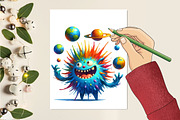 Cute Funny Monster Sublimation, a Seasonal Illustration by RobertsArt (Thumbnail 7 of 7)