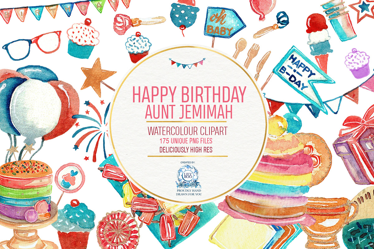 175 Super Bundle: Vintage Birthday, an Education Illustration by LilyBoo Clipart (Photo 1 of 7)