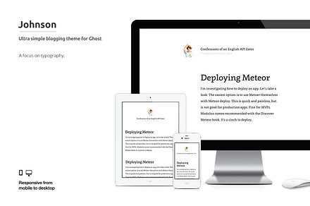 Johnson: Ultra-Clean Blog Theme