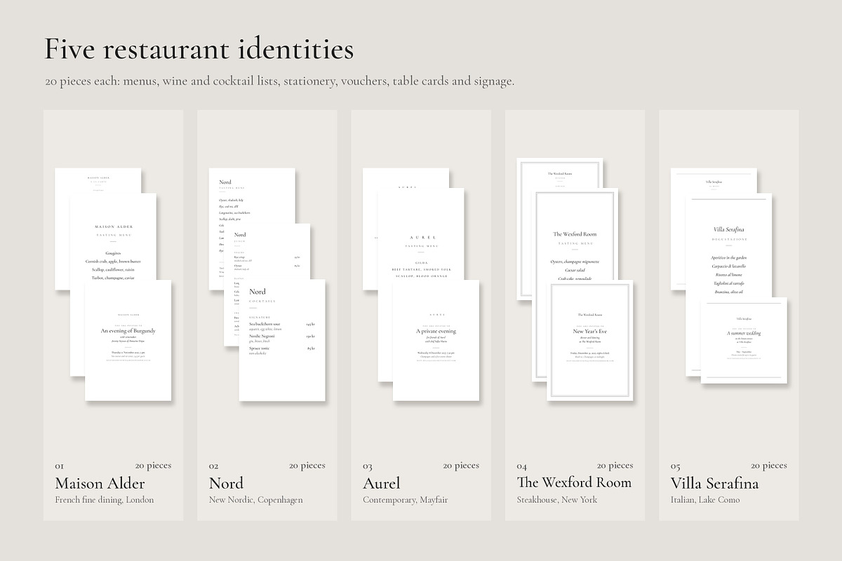 Restaurant Branding 100 Templates V4, a Stationery Template by pawellpi (Photo 3 of 103)