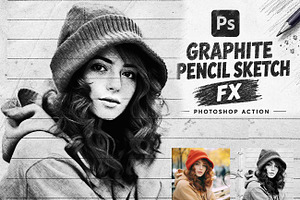 GRAPHITE PENCIL SKETCH FX Ps Action