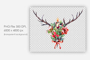 Christmas Decorative  Bouquet, an Animal Illustration by Marina Grau (Thumbnail 2 of 2)