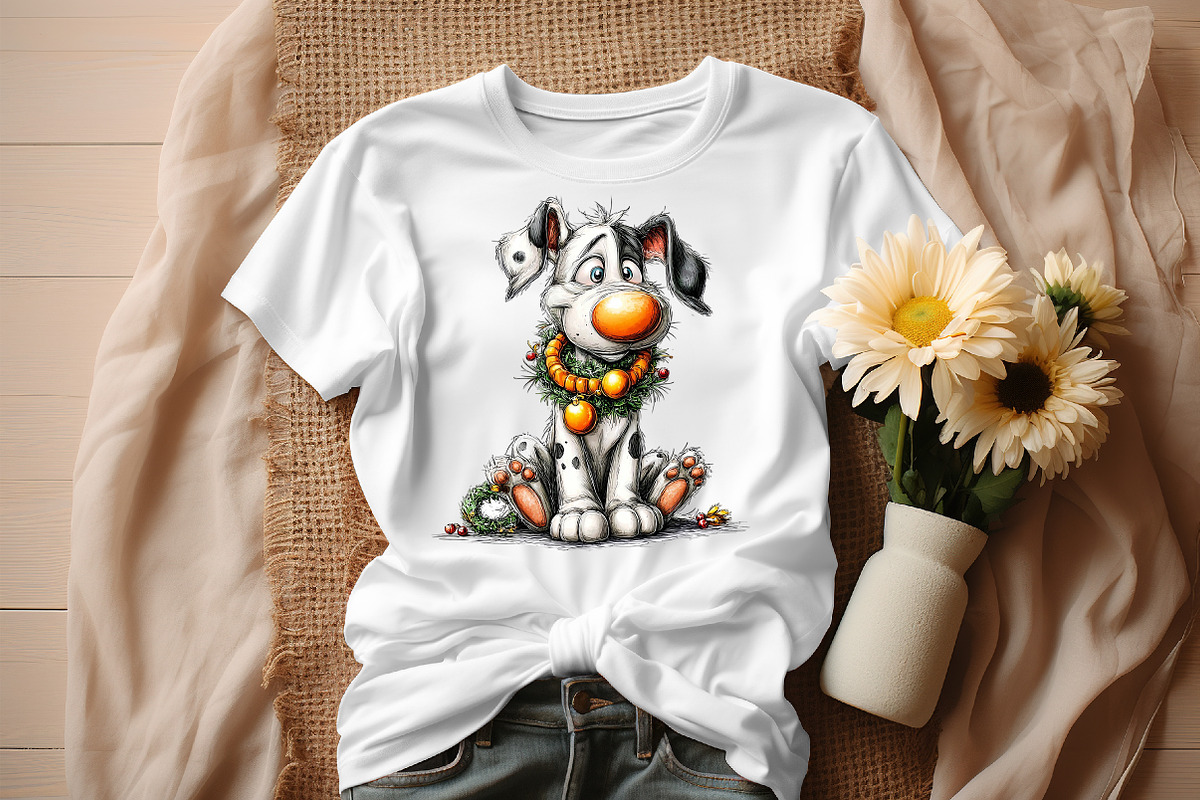 Cute & Funny Christmas Dog Clipart, an Illustration by Craft Nest (Photo 6 of 8)