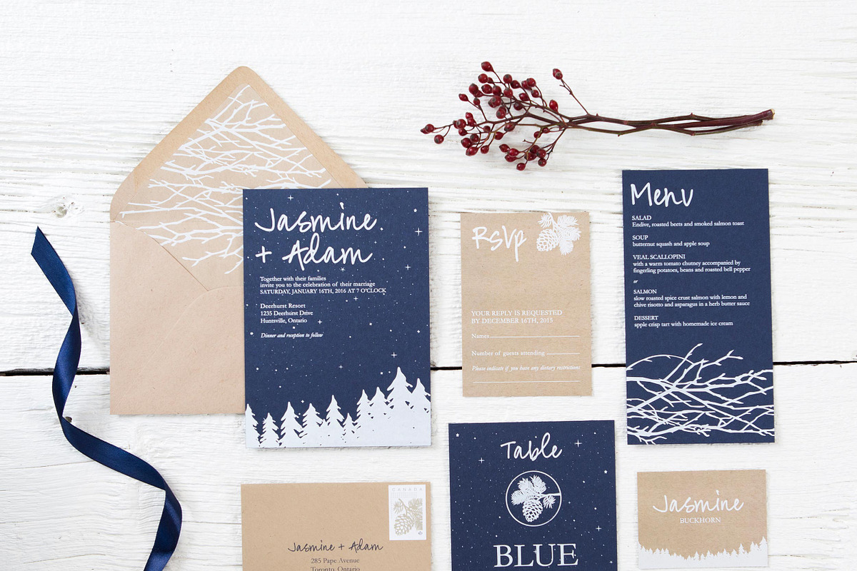 Winter Wonderland Wedding Suite, an Invitation Template by Laura K Invitations (Photo 2 of 5)