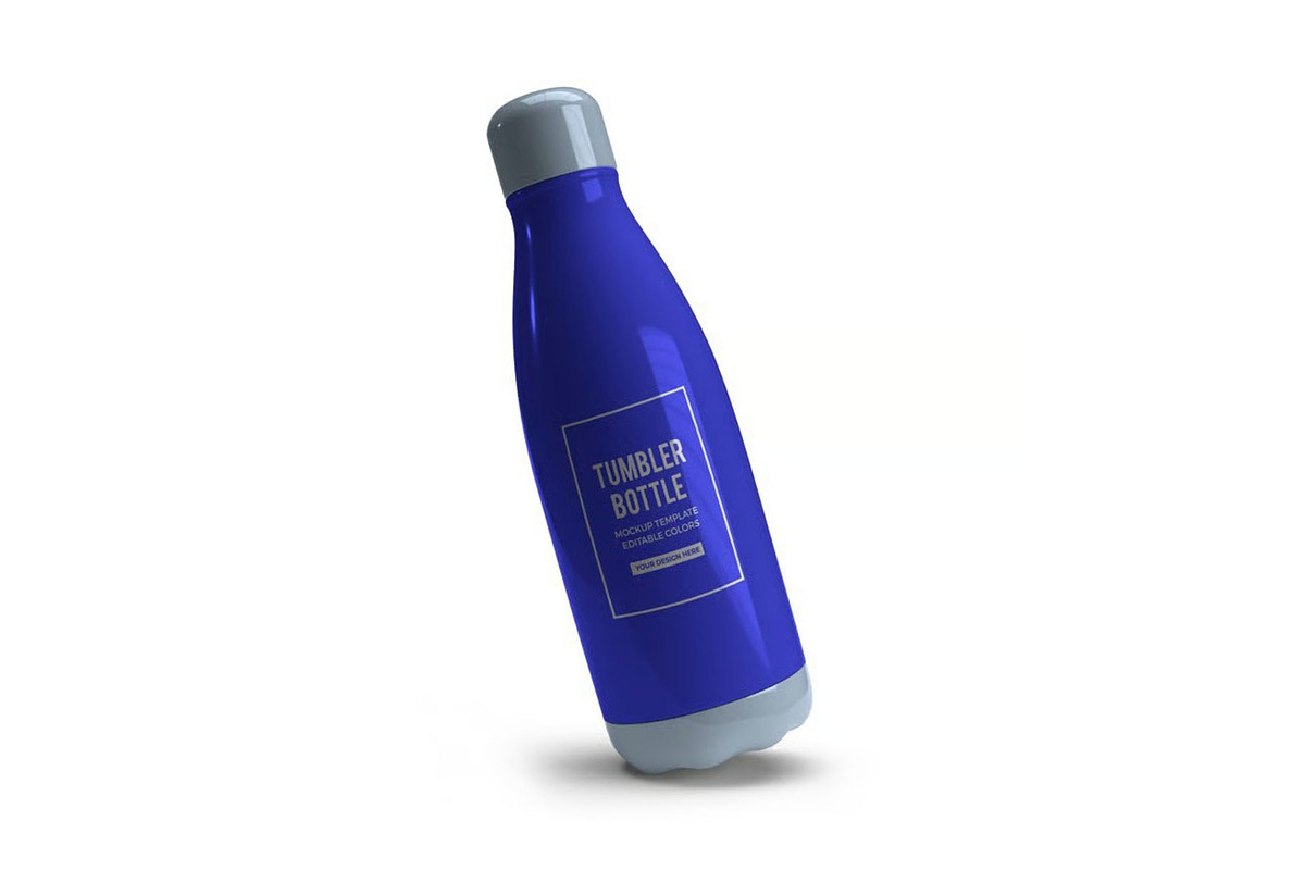 Tumbler Drink Bottle Mockup Template, a Household Mockup by DesignRushMarket (Photo 4 of 11)