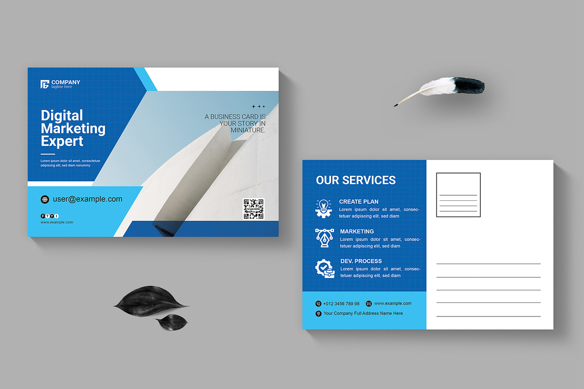 Creative Postcard Design, a Business Card Template by MightyDesign (Photo 1 of 8)