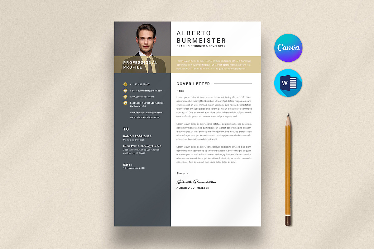 Resume Canva, a Resume Template by DesignDevisers (Photo 3 of 10)