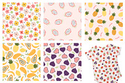 Happy Fruits seamless patterns, a Pattern Graphic by Cozy pattern shop (Thumbnail 3 of 6)