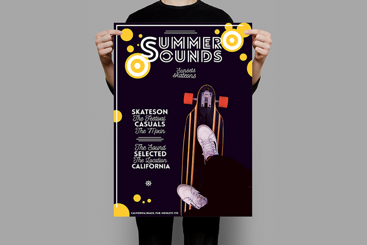 Summerboard Sounds Poster, a Flyer Template by PixThor