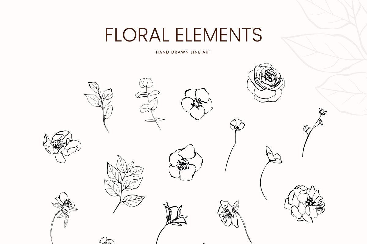 BOWS & FLOWERS line art & posters, a Decorative Illustration by Yuliia Lashevska (Photo 3 of 12)