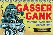 Gasser Gank Sans Serif Display Font, a Sans Serif Font by Pokal Studio (Thumbnail 1 of 8)