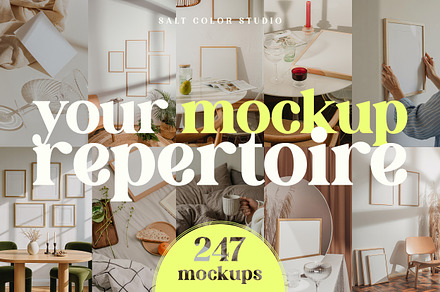 247 Frame and Card PSD Mockups, a Household Mockup by Salt Color Studio