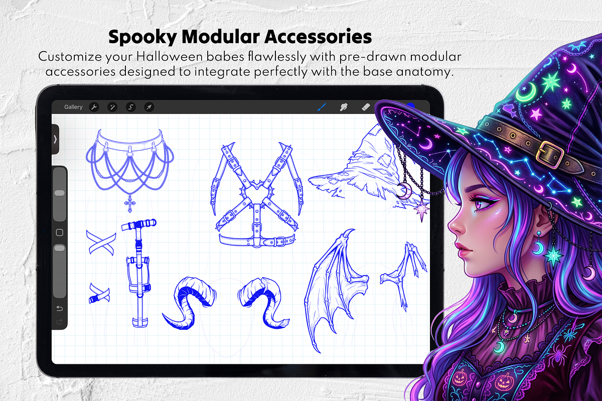 Halloween Procreate Stamps, a Brush Add-On by Selentaori Studio (Photo 9 of 13)