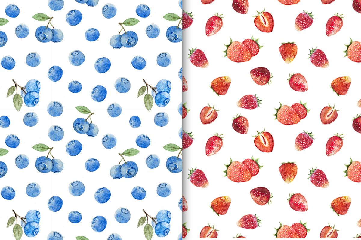 Berry Patterns, a Pattern Graphic by Lembrik's Artworks