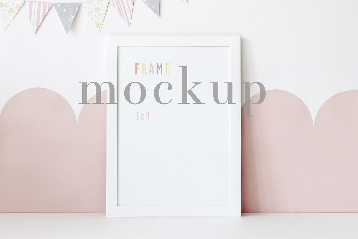 Frame Mockup 3x4 Nursery Digital Art, a Print Template by BirdieFrames (Photo 1 of 3)