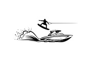 Water Ski Silhouette Vector Bundle, an Illustration by Designs_River (Thumbnail 33 of 51)