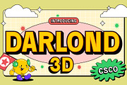 Darlond 3D, a Sans Serif Font by Craft Supply Co. (Thumbnail 1 of 8)