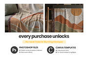 Woven Blanket Mockup x4 PSD PNG, a Household Mockup by Mockups Studio (Thumbnail 2 of 9)