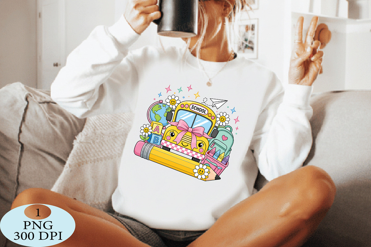 Cute Back to School Bus PNG, a Seasonal Illustration by Daily.Designs (Photo 4 of 5)
