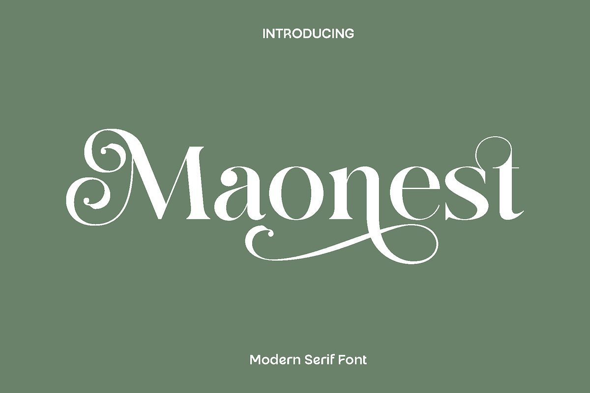 Maonest Serif Font, a Serif Font by Luna Shop (Photo 1 of 11)