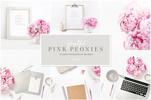 Pink Peonies - 16 Photos And Mockups