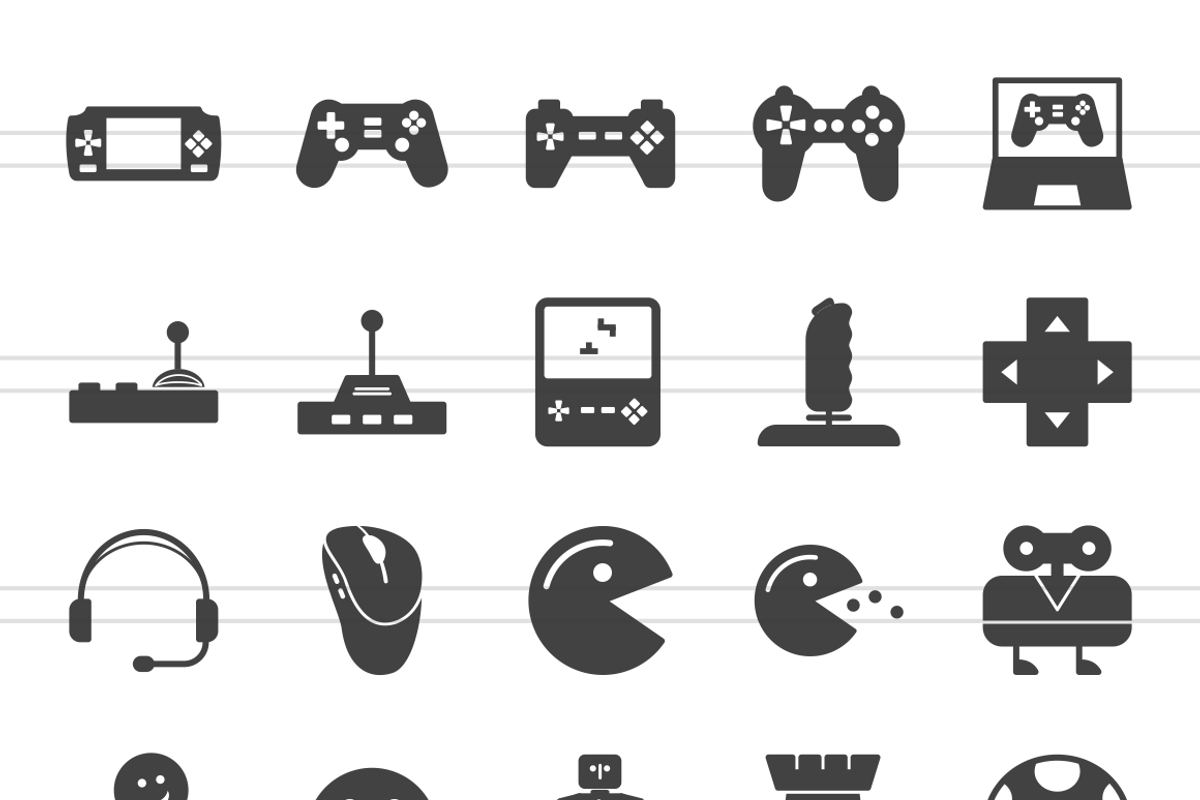 50 Games & Entertainment Glyph Icons preview 2