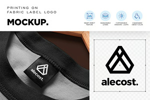 Apparel Tag Logo Mockup, an Advertising Mockup by megostudi0
