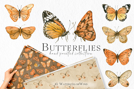Watercolor Butterfly Clipart