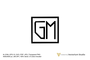 Modern GM Geometric Logo, a Branding & Logo Template by Vectorium Studio (Thumbnail 1 of 8)