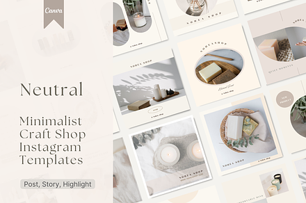 Beige Craft Shop Instagram Template, a Social Media Template by NoheaDesignShop