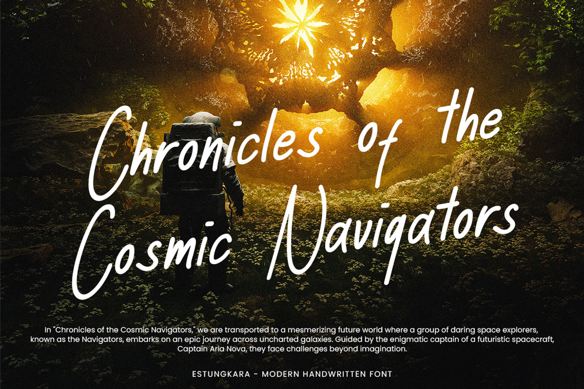 Estungkala - A modern monoline, a Handwritten Font by Samtiv Studio (Photo 3 of 8)