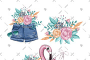 Poolside Watercolor Cliparts, an Illustration by Phantasia Design (Thumbnail 4 of 8)