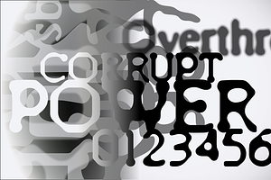 Degenerate, a Font by SelfBuild Type