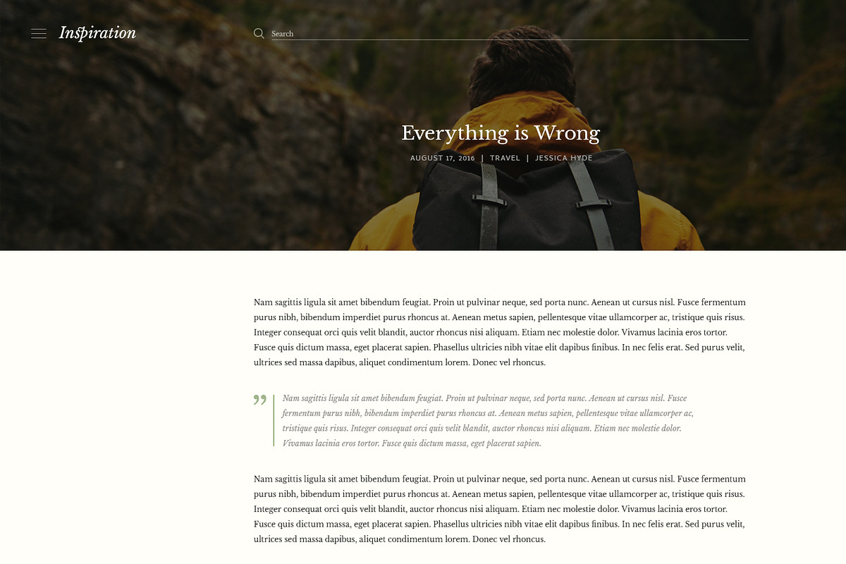 Inspiration — Lifestyle Blog PSD, a Templates & Theme by ScienteCraft (Photo 28 of 47)