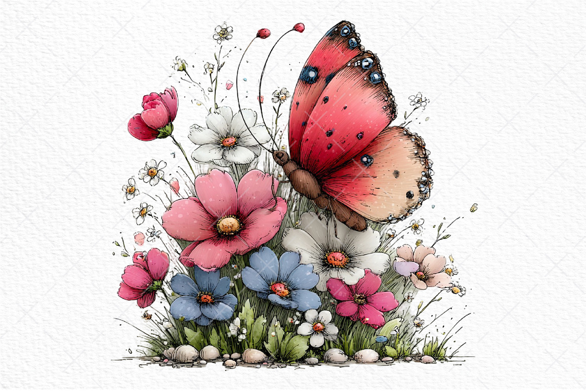 Whmisy Hello Spring Clipart Png, an Illustration by Craft Nest (Photo 11 of 11)