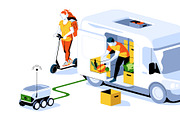 Isometric delivery illustrations, an iPhone Mockup by Formfrom (Thumbnail 4 of 11)