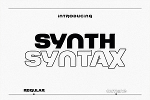 SynthSyntax - Streetwear Typeface